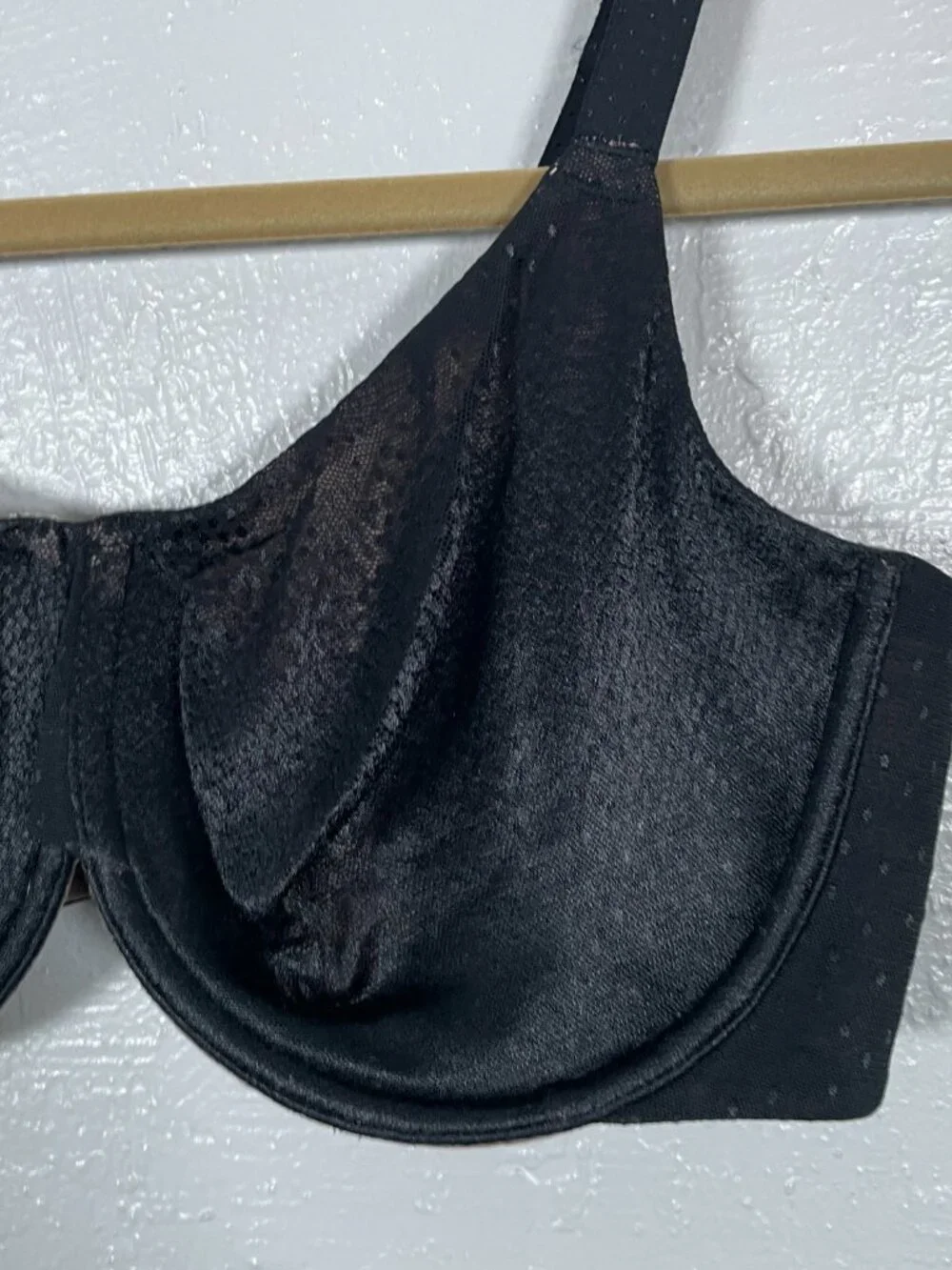 Wacoal Plus Size 38DD Black Back Appeal Bra Underwire Unlined Full Coverage
